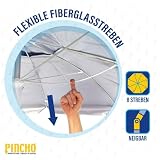 Szaszłyk Parasol Plaża 200 cm, Aluminium, UPF+50 blokuje 99% promieni UV, 8 prętów z włókna szklanego, bardzo lekki 1,5 kg, górne okno, KOLOR 1, Grande