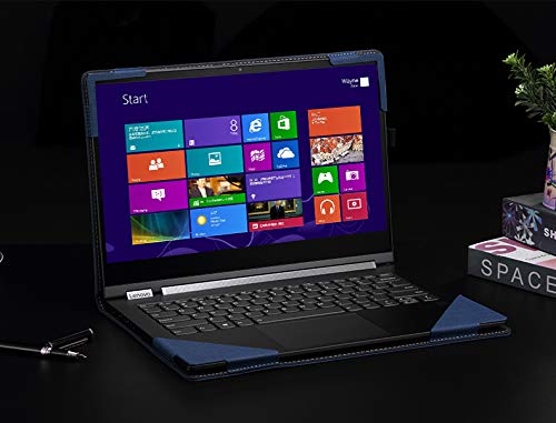 Hp Spectre X360 13.3 Inch Case ( Not Fit Hp Spectre Series ), Pu Leather Folio Stand Hard Cover For Hp Spectre 13.3" 2 In 1 Laptop Sleeve, Blue #TOP3