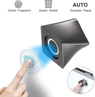 TEEKAR Fingerprint Lock Box Furniture Drawer Fingerprint Locks Cabinet Hardware Knob Lock Child
