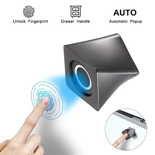 TEEKAR Fingerprint Lock Box Furniture Drawer Fingerprint Locks Cabinet Hardware Knob Lock Child