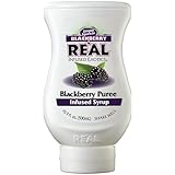 Reàl Infused Exotics Simply Squeeze Blackberry Puree Infused Syrup 16.9oz Bottle for Mixologists, Chefs, Cooks