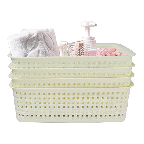 8 Pack Small Pantry Organization And Storage Bins - Household Organizers For Laundry Room, Bathrooms, Bedrooms, Kitchens, Cabinets, Countertops, Under Sink Or On Shelves(Beige) #TOP2