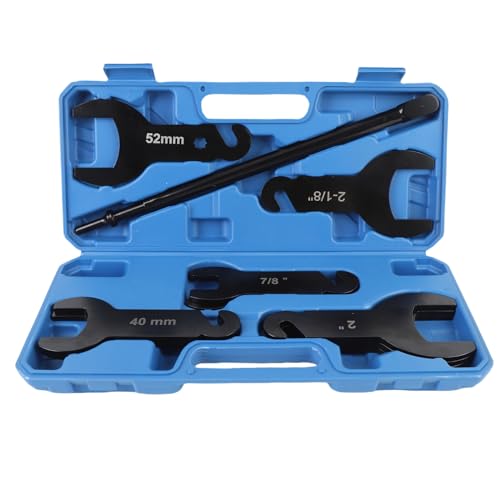 Pneumatic Fan Clutch Wrench Set Efficient Portable Clutch Fan Removal Tool Kit with Pneumatic Handle, 10 Sizes for Water Pumps and Fan Clutch, 45 Carbon Steel, 10 Pieces