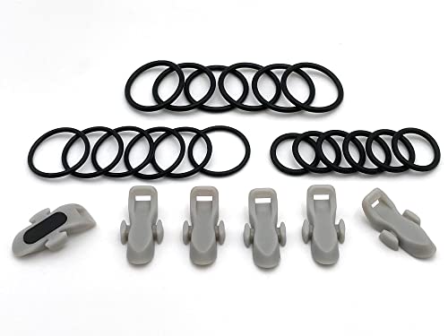 DRAGONtail Ultimate Tenkara Line Keepers (6 Pack) (Light Grey)