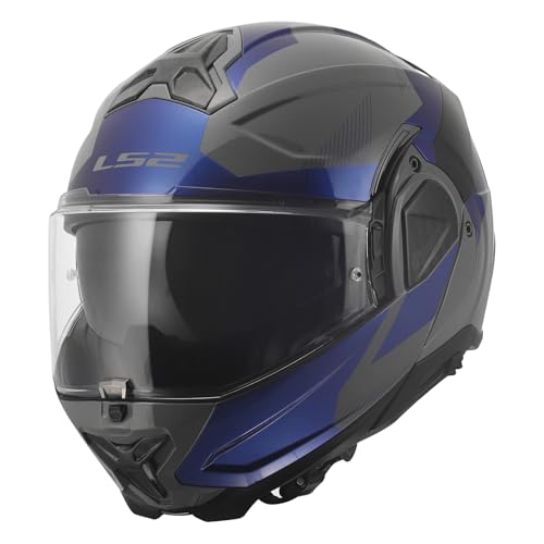 Image of LS2 Helmets Advant II Modular Motorcycle Helmet W /SunShield (Gloss Jeans Gray - X-Small)
