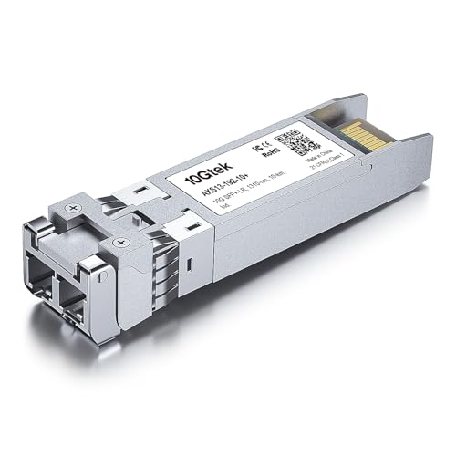 Image of 10Gtek Industrial Grade 10GBase-LR SFP+ Transceiver, 10G 1310nm SMF SingleMode Fiber Optic Module, up to 10km, for Cisco SFP-10G-LR, Meraki MA-SFP-10GB-LR, Ubiquiti UniFi UF-SM-10G, Fortinet and More
