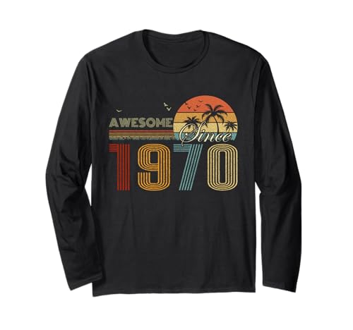 Awesome Since 1970 Men Women Birth Of Birthday Years Vintage ����T�V���c