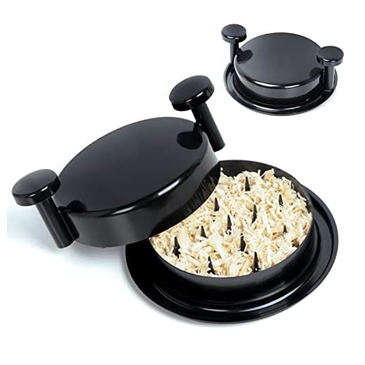 bomis Chicken Shredder Shred Machine, Chicken Shredder Tool Twist, Meat Shredder with Handles and Non-Skid Base, Shred Machine Tool for Pork, Beef and Chicken,Dishwasher Safe - Black