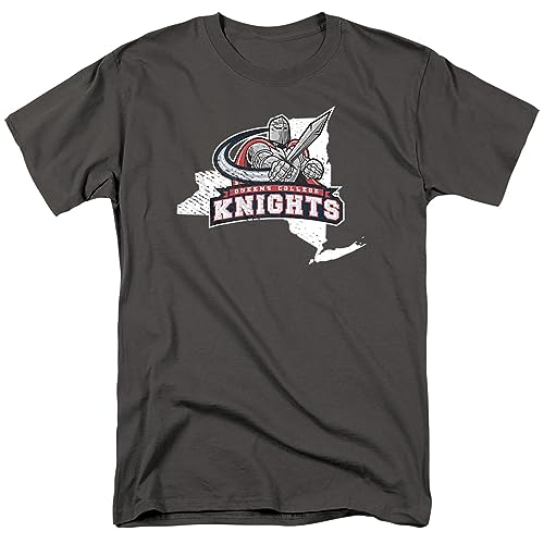 Queens College Official State Shape Unisex Adult T Shirt,Queens College Knights, 2X-Large