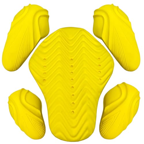 Image of Jackets 4 Bikes CE Level 2 Back, Elbow and Shoulder Certified Armor Pads 5 PC Set, Motorcycle Armor Protector Inserts for Motorcycle Jackets Unisex