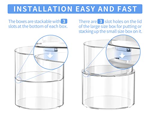 Meteou Belt Organizer, Acrylic Belt Rack Holder, Acrylic Box Storage And Display For Belt, Belt Organizer For Drawer, Multi-Layers Display For Jewelries,Watches,Bracelets (Set Of 4) #TOP4