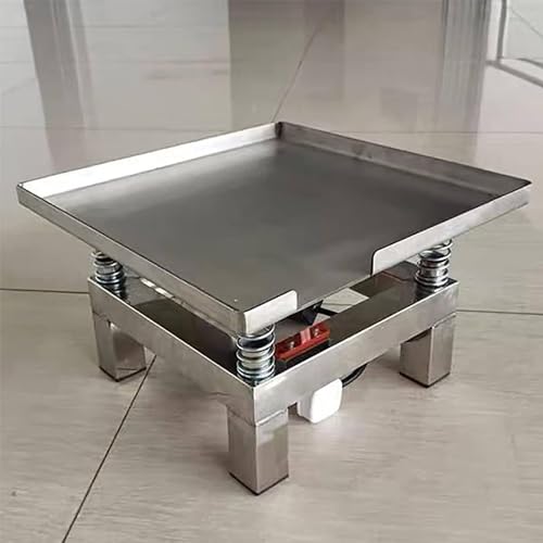 Mesa vibratoria para concreto, plataforma de vibración para ensayos en banco, mesa vibratoria pequeña para concreto, mesa vibratoria mini de acero inoxidable, 3000-3600 vibraciones por minuto, para agitar polvos húmedos, 35 x 35 cm miniatura 7