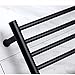Bathroom Electric Towel Warmer, Intelligent 20-Bar Wall Mounted Heated Towel Rack, Modern 304 Stainless Steel Heated Towel Rail with On/Off Switch, 173W,Black,Hardwired