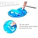 Silicone Gel Keyboard Wrist Rest Mouse Pad Wrist Support Cool Hand Pillow Cushion, Ergonomic, Heart-shaped Translucence (1pcs Blue Pad)