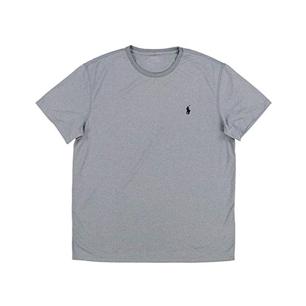 Polo Ralph Lauren Mens Crew Neck Performance T-Shirt (X-Large, Grey Heather)