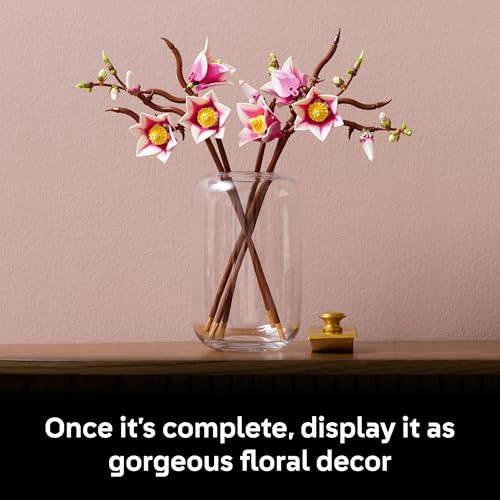 LEGO Botanicals Magnolia Branches Building Set for Adults, Ages 18+ - Artificial Flowers for Home Office, Bedroom, or Desk Decor - Gifts for Women & Men - 11510 by LEGO - Image 7