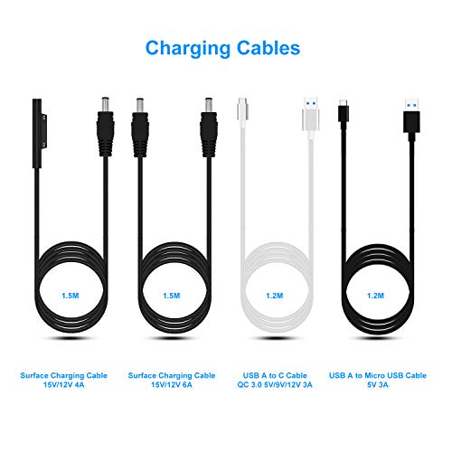 Batpower Proe 2 Es7B 98Wh Ms Surface Power Bank For Surface Pro X 8 7 6 5 4 3 2 Rt Go Surface Book 3 2 1 External Battery Surface Laptop 4 3 2 1 Portable Charger, Usb Qc Fast Charge Tablet Smartphone #TOP7