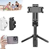 Elevopro Pocket Tripod 360, Elevopro Vlogger Pro, trépied de Poche, Elevopro Tripod 360, trépied de téléphone à poignée Extensible avec télécommande Amovible, Format de Poche(Black)