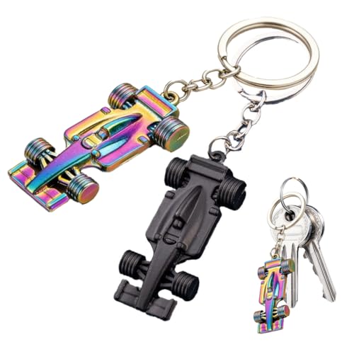 ZORTVUL 2 Pièces Porte-Clés Formule 1 Porte-Clés De Voiture De Course F1 En Métal, Cadeau Pour Les Fans De Formule 1 (12 Cm Longueur