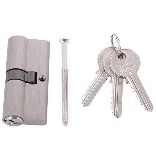 Image of Dorma Steel Euro Profile Cylinders with Both Side Key - 70 Mm (Silver)