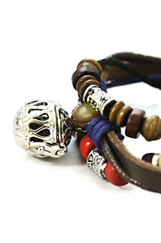 Destination Oils Nautical Essential Oil Diffuser Bracelet- Navy/ Red Accents