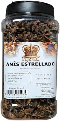 Anís Estrellado 300g - Natural - Hierba, HERB, ideal para cocina asiática y repostería - El Rey del Fruto Seco