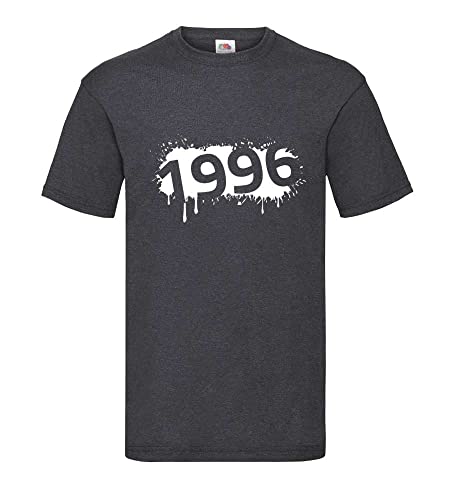 T-shirt pour homme 1996 coton gris foncé taille XXXL vêtement grande taille confortable