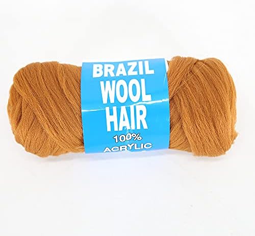 Towarm Wool Hair 1 Roll Black Acrylic Yarn for African Hair Braiding Sengalese Twisting Jumbo Braids/Crochet Faux Locs/Wraps/Dreadlocks (1 Roll, 30)