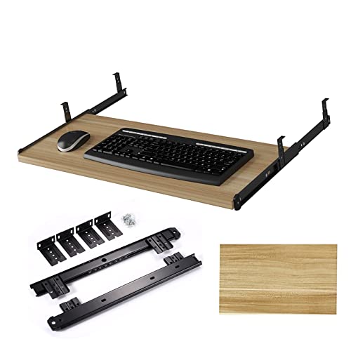 NJDT Bandeja ergonómica para Teclado Estante Deslizante para Teclado: para Instalar Debajo del Escritorio/Debajo de la Mesa, cajones y Plataformas extraíbles para Teclado, Altura Ajustable, exten Cover