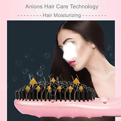 Plancha para el Cabello Eléctrica con Tecnología Cerámica y Ionizante, Peine Alisador con Control de Temperatura y Diseño 3D para Cuidado Capilar miniatura 5
