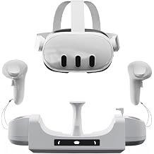 VR Charging Dock Meta/Oculus Quest 3 VR Headset Charging Cradle Stand for Quest 3 Controller Charging Station Accessories with Indicator Light Charging Stand for Oculus Quest 3