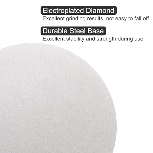 uxcell Diamond Sanding Grinding Disc, 8-Inch (200mm) Grit 400 No Center Hole, Flat Lap Disk Polishing Discs Abrasive Wheel for Gemstone Tile Porcelain Glass Stone Metal by uxcell - Image 4