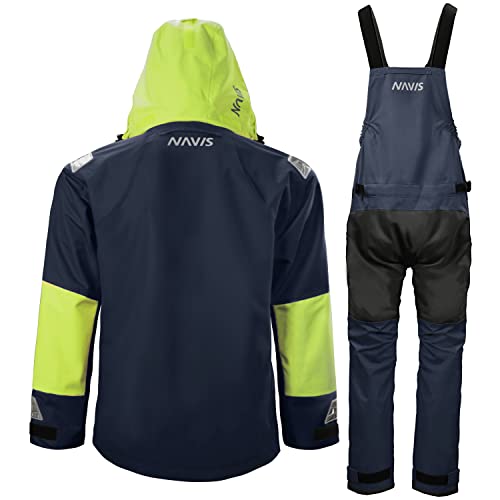 Navis Marine Men's Sailing Suits Offshore Jackets & Pants Ykk Zipper High Collar Water Repellency (Dwr) Overalls (Navy Xl) #TOP2