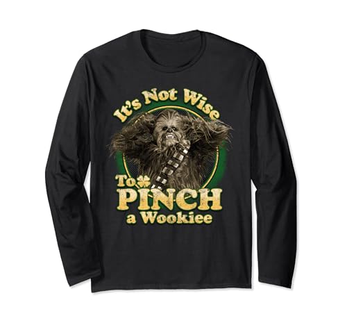 T-shirt Star Wars Chewbacca manches longues en coton pour homme fan de Wookie