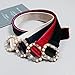ICGSUQR Women Vintage Velvet 2In Wide Waist Belts For Dresses Shirt With Rhinestone Pearl Circle Buckle Leather Waistband Cinch Belt