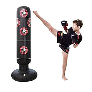 Inflatable-Punching-Bag-Freestanding-Kids-Boxing-Bag-Practice-Target-Columns-Durable-PVC-Material-Relaxing-Kickboxing-Bag-for-Adults-and-Children Inflatable Punching Bag Freestanding Kid’s Boxing Bag - Practice Target Columns, Durable PVC Material - Relaxing Kickboxing Bag for Adults and Children