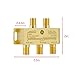 GE Digital 4-Way Coaxial Cable Splitter, 2.5 GHz 5-2500 MHz, RG6 Compatible, HD TV, Satellite, High Speed Internet, Amplifier, Antenna, Gold Plated Connectors, Corrosion Resistant, 2 Pack 73759