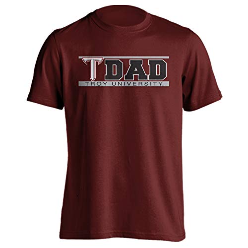 Sport Your Gear Troy University Trojans Proud Parent Dad T-Shirt (Cardinal, 2XL)