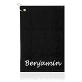 Personalized Golf Towel with Embroidered Name 16"x26" - Custom Golf Towels for Golf Bags for Men and