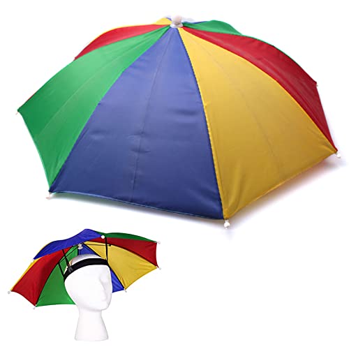 Cerioll Chapeau De Parapluie Pêche, Chapeau Parapluie De Tete Adulte, Protection UV, Avec Band Elastique, pour Enfant, Adulte, Pêche, Randonnée