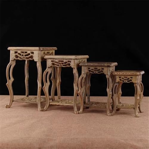Socle de présentation bonsaï en acajou idée cadeau collectionneur - 8