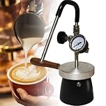 Milk Frother for Foam, 4 Bar Steam Tool with 0.8mm 3-Hole Nozzle and Adjustable Angle, Perfect for Creating Rich Milk Foam