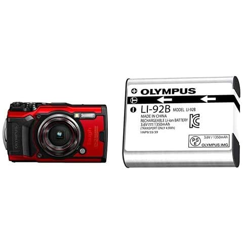 Cámara de Acción Olympus Tough TG-6 con Batería Recargable De Ión-Litio Cover