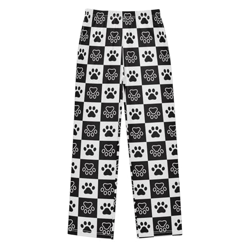 Dog Paw Pattern Cat Doodle Boys Pants for Kids Jogger Pants with Pockets S-XL