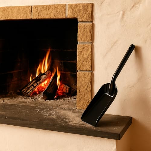Miniatura 5 de Mge - Pala Metálica Para Chimenea Y Barbacoa - Pala Para Carbón - Recogedor Metálico Para Cenizas - Hierro Esmaltado
