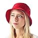 Cotton Bucket Hat Packable Sun Hat – Unisex Summer Travel Beach Fisherman Hat for Men Women Outdoor Fishing Hiking(L/XL, Red)