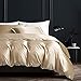 Produktbild Boqingzhu Bettwäsche Gold 155x220cm Seide Glänzend Satin Luxus Bettwäsche Set Bettbezug mit Reißverschluss und Kissenbezug 80x80cm