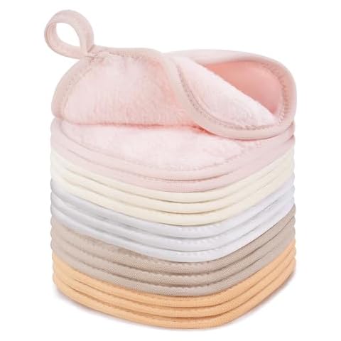 15 Pcs Reusable Makeup Remover Cloths, Ultra Soft Makeup Eraser Cloths for Face, Microfiber Makeup Remover Towels for All Skin Types, 5" x 5", Multicolor Cover