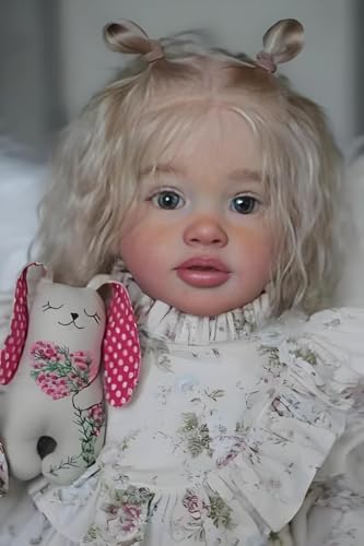 RXDOLL Reborn-Puppen Kleinkind Mädchen 26 Zoll Realistische Reborn-Babypuppen Lebensechte Neugeborenen-Babypuppe Weicher Stoffkörper Mit Gewicht Geburtstagsgeschenkset für Kinder ab 3 Jahren – Bild 6