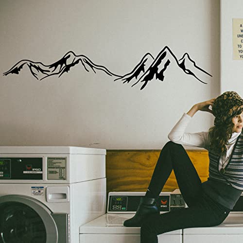 Mountains Range Vinyl Wall Decals Art Geometric Decoration Removable Peel And Stick Wall Stickers & Murals For Kids Nursery Boy Girl Playroom Living Room Bedroom Decor #TOP1